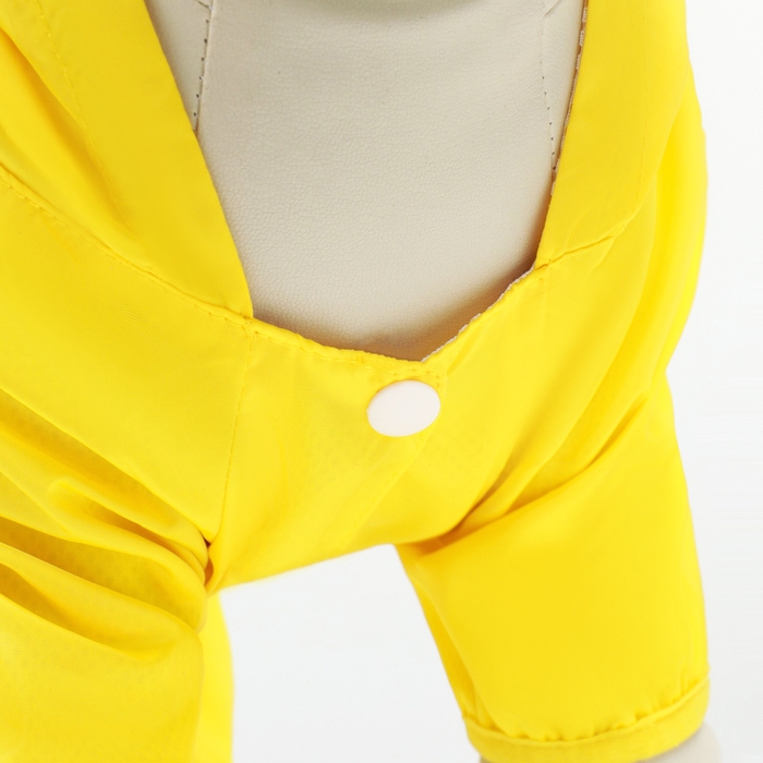 Комбинезон для собак, демисезонный с подкладом, размер S (ДС 25, Ог 37см), жёлтый Комбинезон для собак, демисезонный с подкладом, размер S (ДС 25, Ог 37см), жёлтый