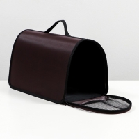 Сумка - переноска для животных жесткая №3, нейлон, 43 х 28 х 22 см, коричневая Сумка - переноска для животных жесткая №3, нейлон, 43 х 28 х 22 см, коричневая