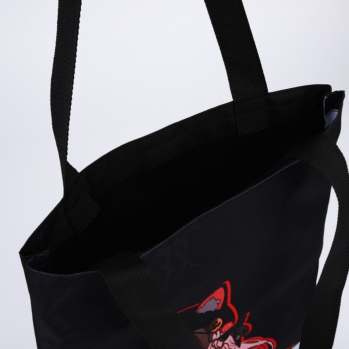 Шопер шопер &laquo;Аниме девочка&raquo;, 35х0.5х40 см, отдел без молнии, без подклада, чёрный