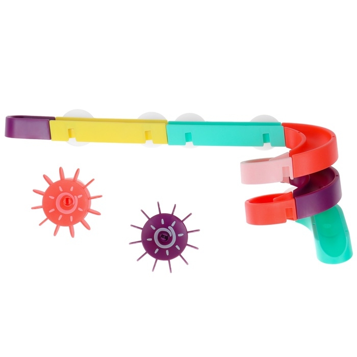 Игрушка для ванны &laquo;Водная горка&raquo;, 11 деталей, 5 игрушек, ковш, на присосках, Крошка Я