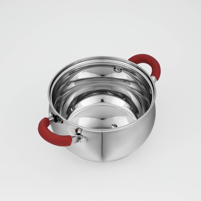 Кастрюля из нержавеющей стали Доляна &laquo;Вернер&raquo;, 1,9 л, d=16 см, с крышкой