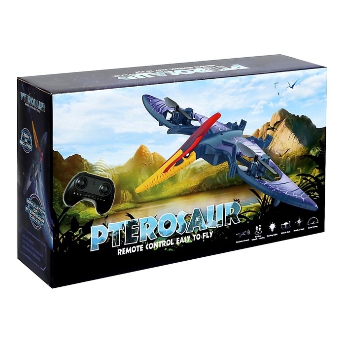Квадрокоптер &laquo;Дино. Птерозавр&raquo;, радиоуправление, свет, звук, с аккумулятором