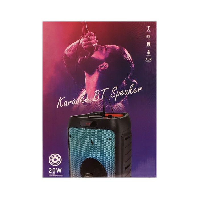 Портативная колонка Borofone BP10, 3600 мАч,BT5.0,20 Вт,TWS,TF card,USB,AUX,FM-радио, чёрная Портативная колонка Borofone BP10, 3600 мАч,BT5.0,20 Вт,TWS,TF card,USB,AUX,FM-радио, чёрная