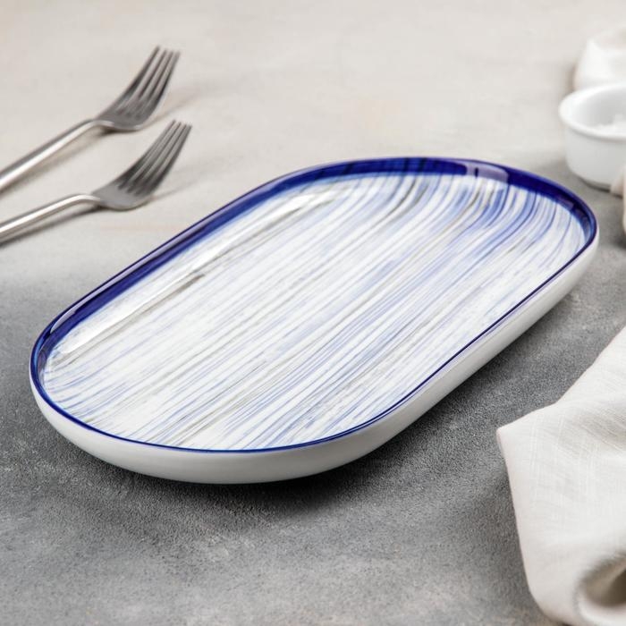 Блюдо керамическое для подачи &laquo;Бриз&raquo;, 30&times;16&times;3 см