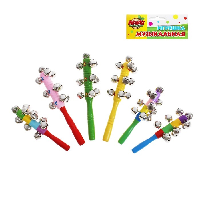 Погремушка с бубенцами &laquo;Весёлое настроение&raquo;, цвета МИКС