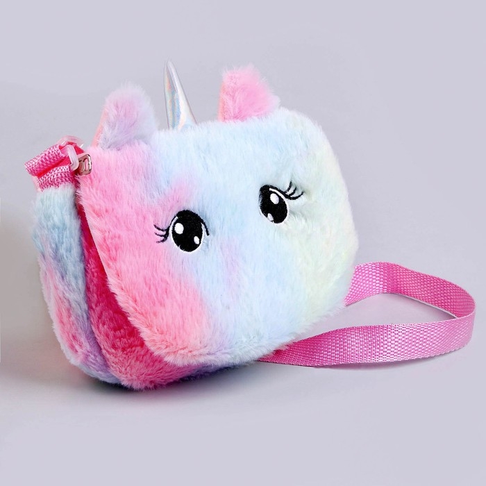 Сумка из плюша &laquo;Единорог&raquo;, 22х5х21 см