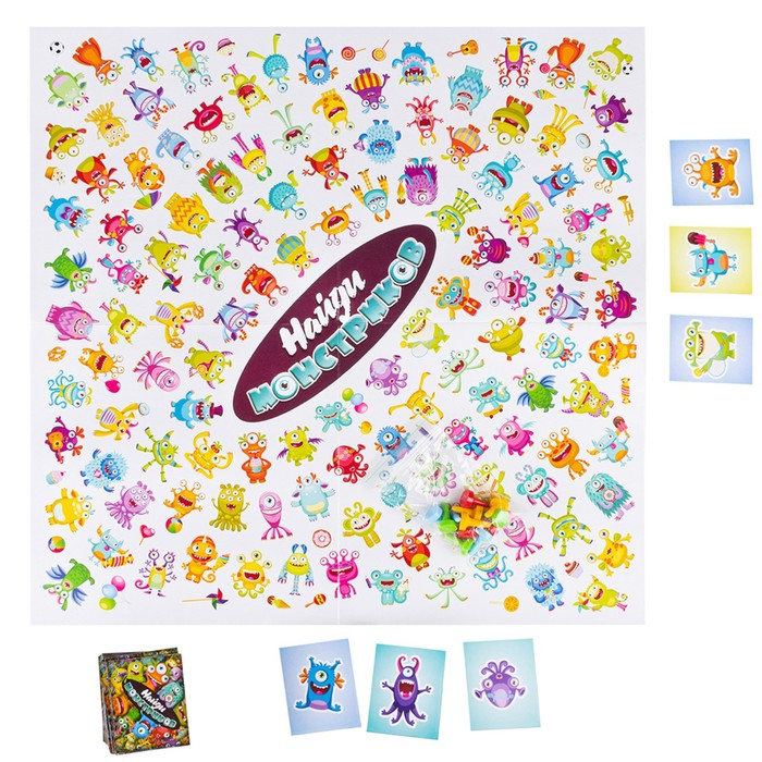 Настольная игра &laquo;Найди монстриков&raquo;, 2-4 игрока, 5+