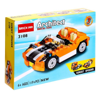 Конструктор &laquo;Гоночный автомобиль&raquo;, 3 варианта сборки, 119 деталей