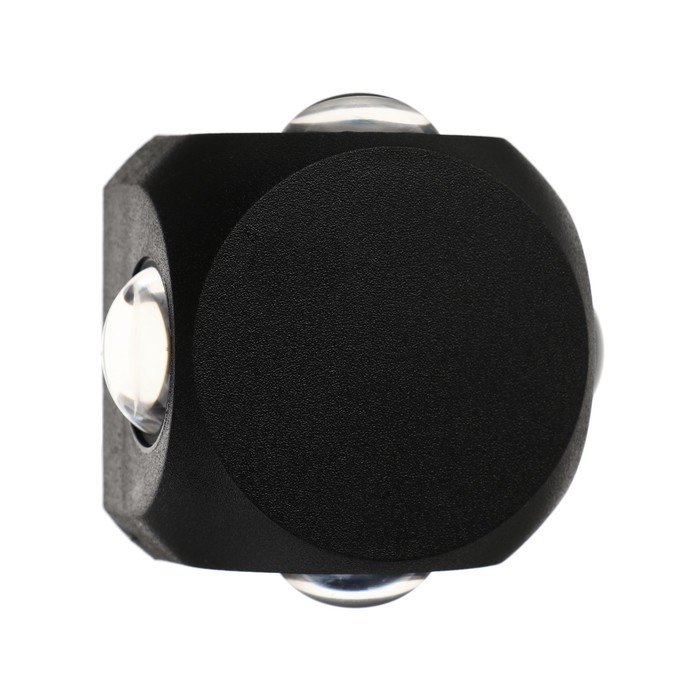 Светильник фасадный &laquo;Кубик&raquo;, FSD-064, 4 Вт, 3000К, 4 луча, IP65, 220 В, пластик, черный