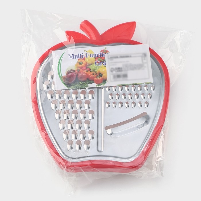 Тёрка с контейнером Доляна &laquo;Яблоко&raquo;, 20&times;15&times;4 см, цвет МИКС