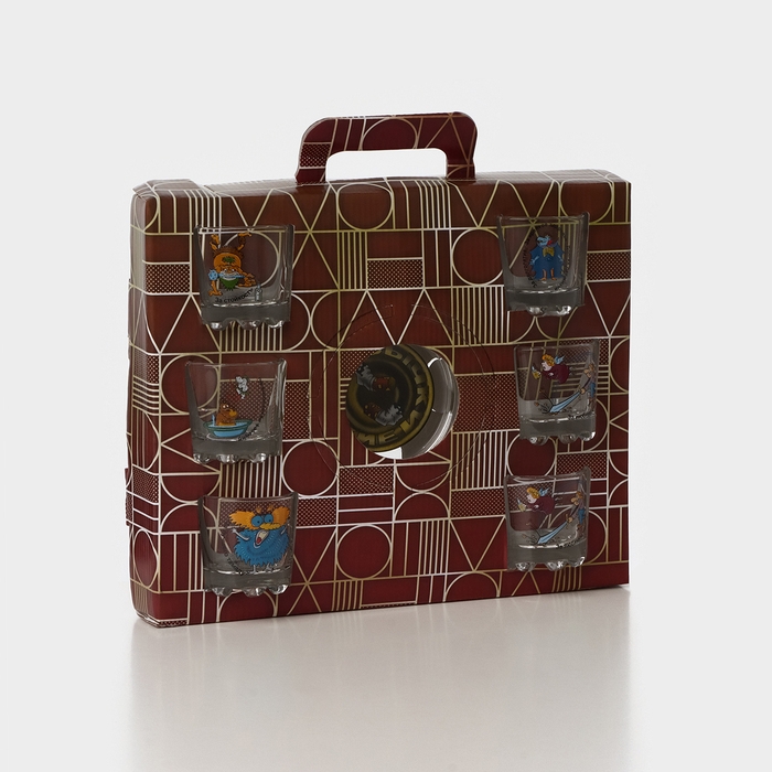 Набор &laquo;Приколы&raquo;, 6 стопок 50 мл, пепельница, МИКС