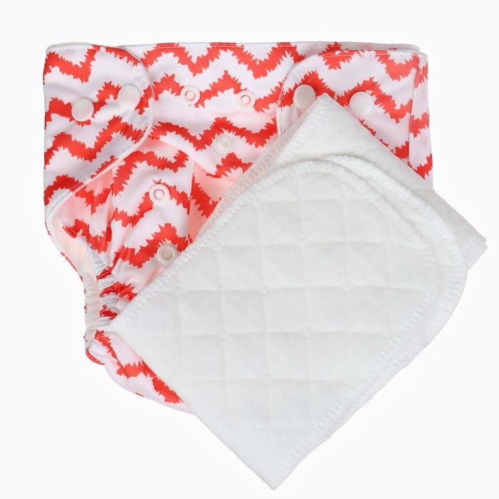 Набор многоразовых подгузников &laquo;Зигзаг&raquo; 3-15 кг, с вкладышами