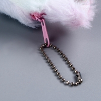 Пенал школьный мягкий &laquo;Котик&raquo;, 20 &times; 10 см, плюш, белый цвет