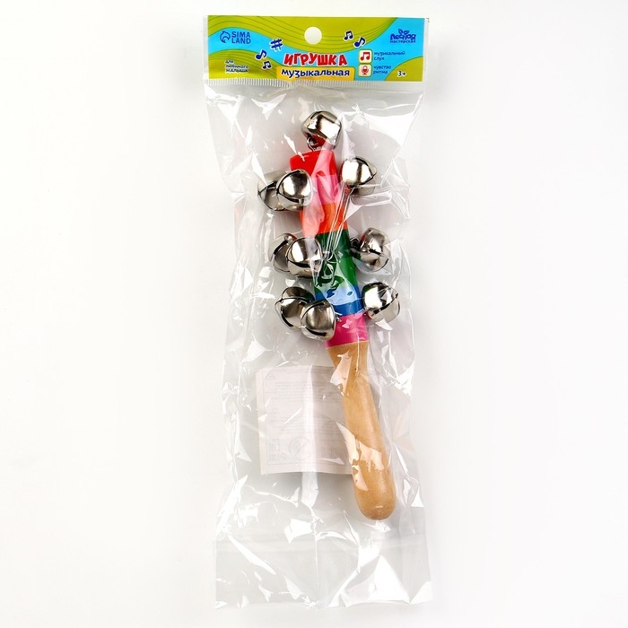 Деревянная музыкальная игрушка &laquo;Бубенцы радуга&raquo;, 18 см