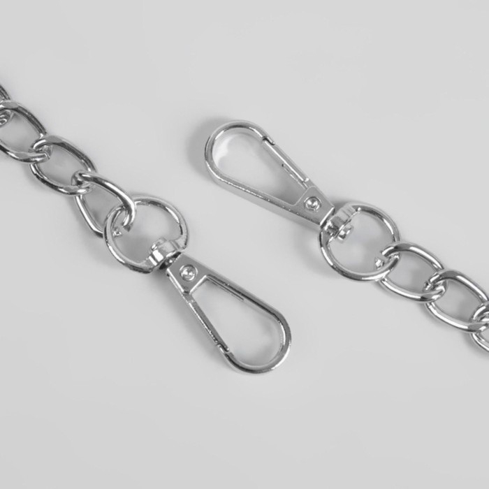 Ручка для сумки, с цепочками и карабинами, 120 &times; 1,8 см, цвет бордовый