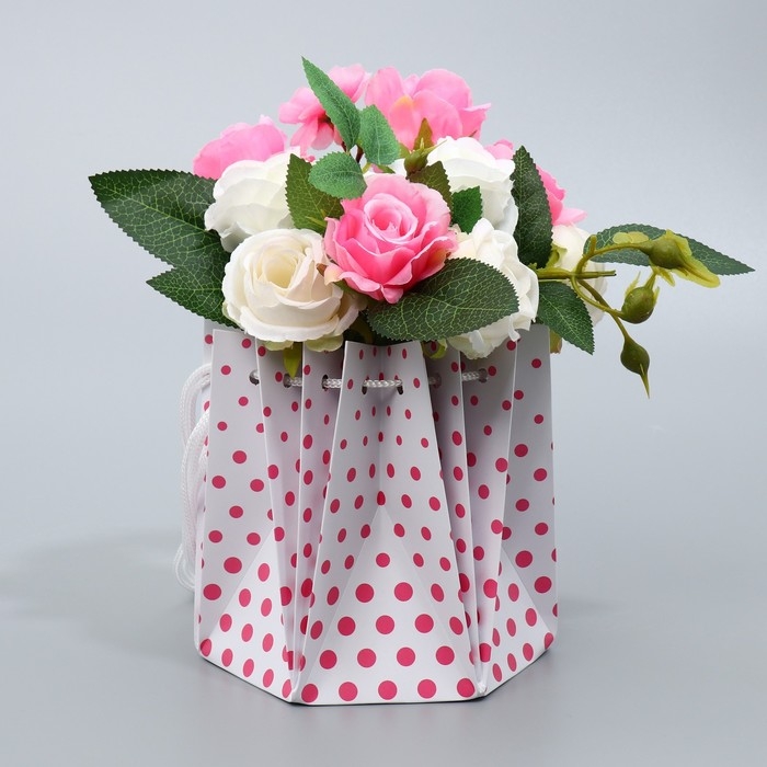 Аквабокс для цветов &laquo;Горох&raquo;, 14.5 х 14.5 х 14.5 см