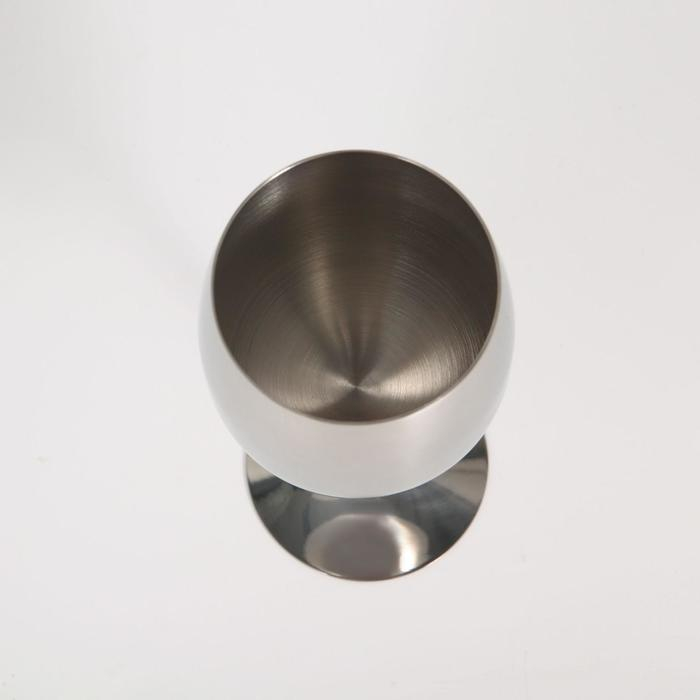 Бокал для вина из нержавеющей стали, 400 мл, 17,7&times;7,5 см, цвет серебряный