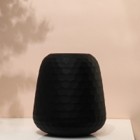 Ваза для цветов &laquo;Сара&raquo; из черного стекла 22 х 20 х 20 см