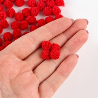 Набор деталей для декора &laquo;Бомбошки&raquo;, 100 шт., размер одной шт. &mdash; 1 см, цвет красный