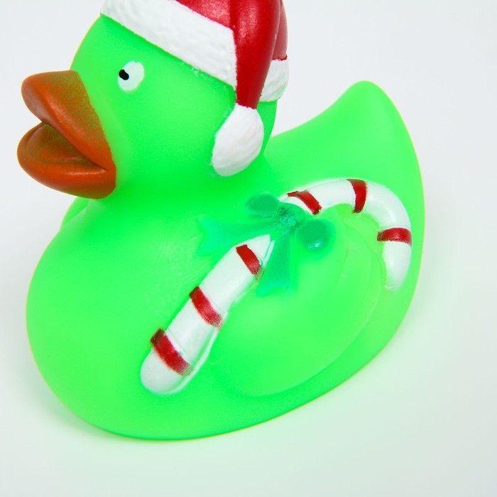 Игрушка пищащая для собак "Новогодняя уточка", виниловая 8 х 8 см