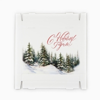 Коробка подарочная новогодняя складная &laquo;Зимний лес&raquo;, 31.2 х 25.6 х 16.1 см, Новый год