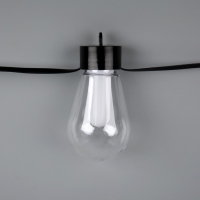 Умная гирлянда &laquo;Нить&raquo; 6 м с насадками &laquo;Лампочки&raquo;, IP20, тёмная нить, 20 LED, свечение RGB, USB