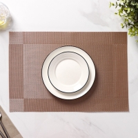 Салфетки сервировочные на стол Доляна &laquo;Шахматы&raquo;, 45&times;30 см, 4 шт, цвет светло-коричневый