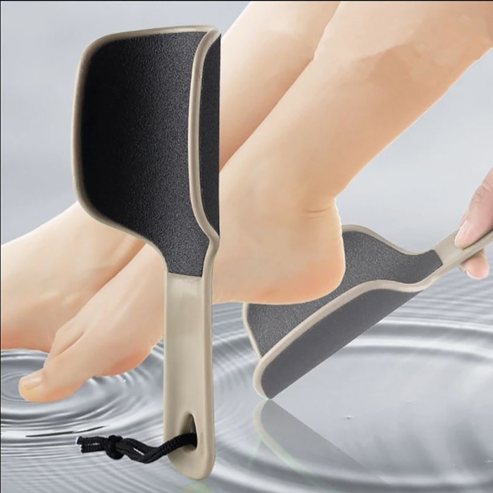 Пилка для ног, эргономичная, наждачная, двусторонняя, 20,5 см, цвет «слоновая кость» Пилка для ног, эргономичная, наждачная, двусторонняя, 20,5 см, цвет «слоновая кость»