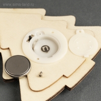 Ёлочная игрушка &laquo;Ёлочка с Дедом Морозом&raquo;, от батареек, свечение тёплое белое