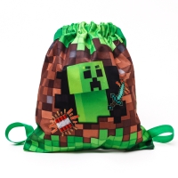 Сумка детская &laquo;Майнкрафт&raquo;, 35 &times; 30 см, цвет зелёный