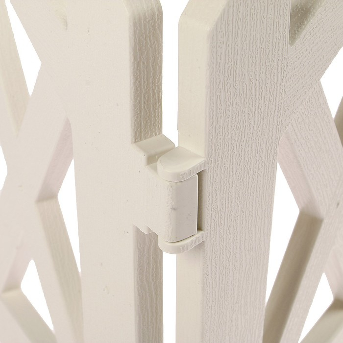 Ограждение декоративное, 35 &times; 232 см, 4 секции, пластик, белое, MODERN, Greengo