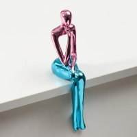 Сувенир полистоун "Задумчивый человек" розово-голубой 5х8.5х21 см Сувенир полистоун "Задумчивый человек" розово-голубой 5х8.5х21 см