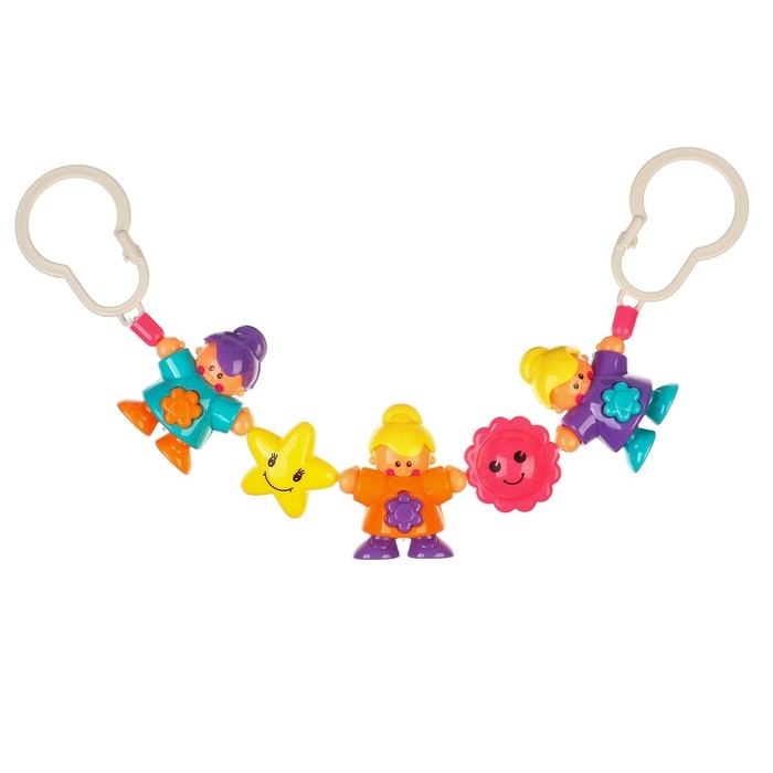 Растяжка на коляску/кроватку &laquo;Человечки&raquo;, 3 игрушки, Крошка Я