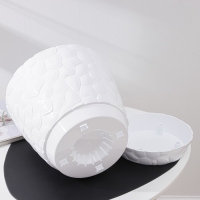 Горшок с поддоном &laquo;Камешки&raquo;, 8 л, цвет белый