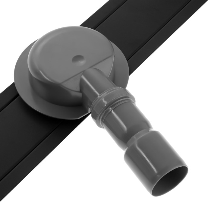 Трап ZEIN, c флaнцeм свободного вращения 360°, 7х70 см, d=40/50 мм, нерж. сталь, черный Трап ZEIN, c флaнцeм свободного вращения 360°, 7х70 см, d=40/50 мм, нерж. сталь, черный