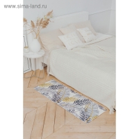 Коврик для ванной и туалета Доляна &laquo;Листья&raquo;, 45&times;120 см