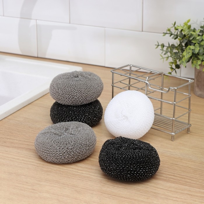 Губки для посуды Raccoon &laquo;Бублик&raquo;, 5 шт, 9&times;9&times;5 см