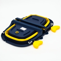 Ванночка детская складная со сливом, &laquo;Краб&raquo;, 67 см., цвет синий/желтый