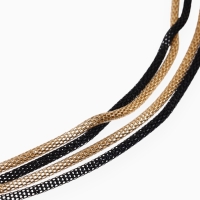 Бусы 2 нити &laquo;Трансформер&raquo; (несколько способов носки), цвет чёрно-золотой, 118 см