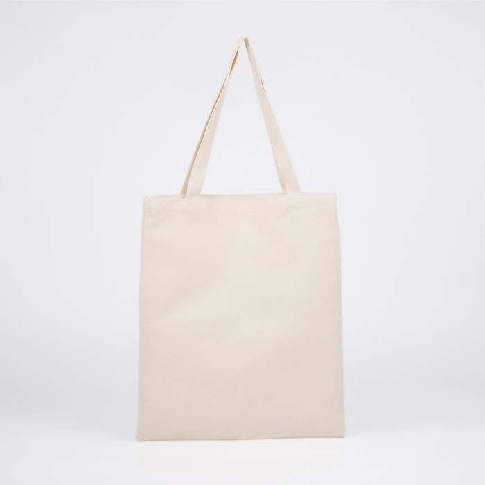 Шопер детский для девочки Милый котик без молнии, без подкладки, цвет бежевый