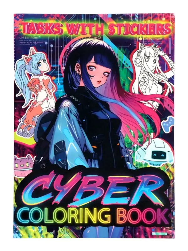 CYBER anime coloring book