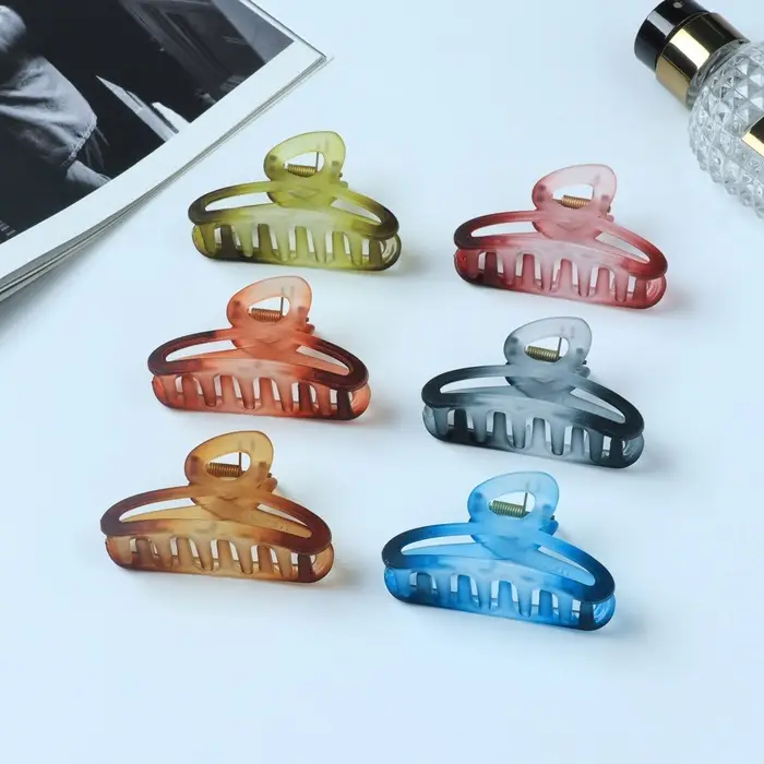 Крабик для волос &laquo;Кэнди&raquo;, матовый петля, 6.5 см, МИКС