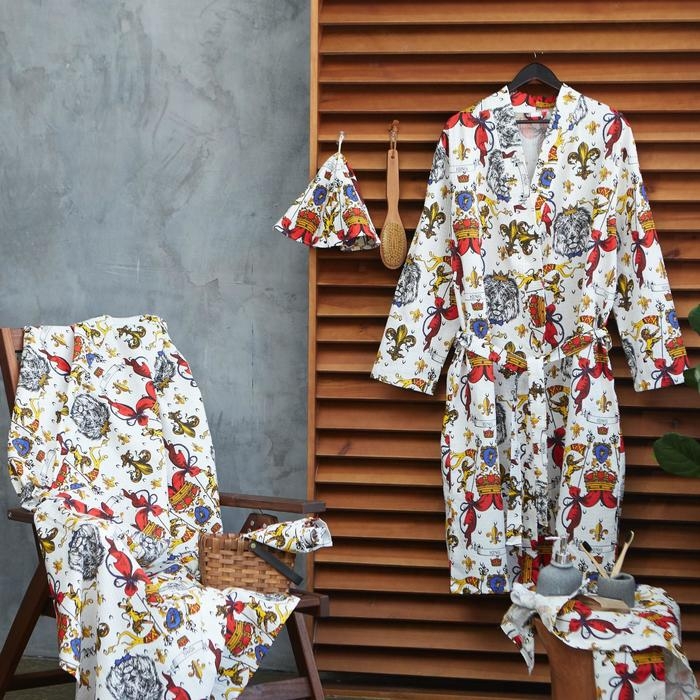 Халат мужской удлиннный Этель Халат мужской удлиннный Этель "Настоящий мужчина" размер 58-60, вафля 200г/м2, 100% хлопок