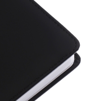 Ежедневник недатированный, обложка ПВХ, формат А5, 140 л, клетка, с хлястиком, Черный Ежедневник недатированный, обложка ПВХ, формат А5, 140 л, клетка, с хлястиком, Черный