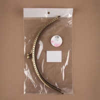 Фермуар пришивной «Полукруг», 20 × 9 см, цвет бронзовый Фермуар пришивной «Полукруг», 20 × 9 см, цвет бронзовый