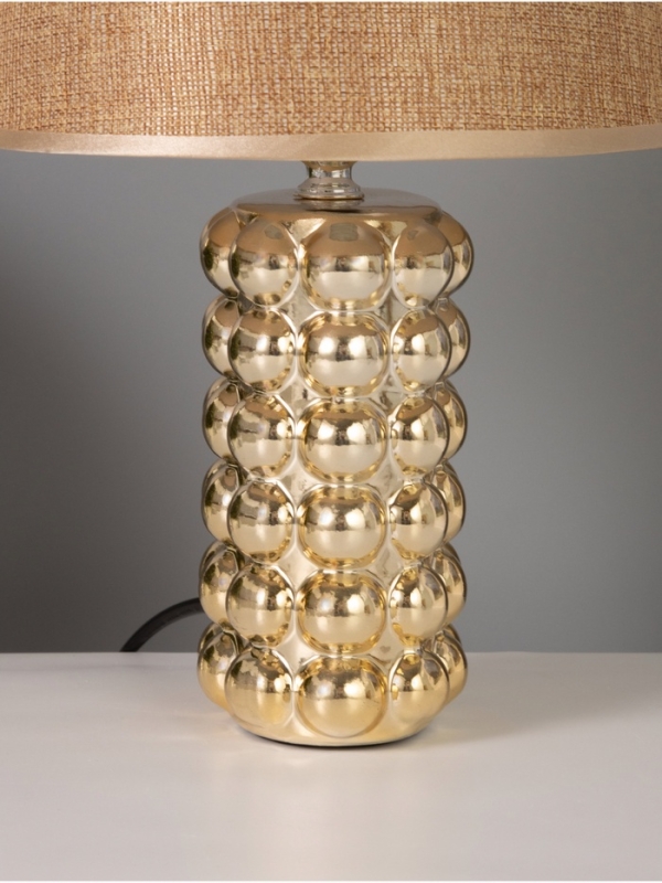 Лампа настольная "Бабл" 40Вт Е14 золото 22х22х32см