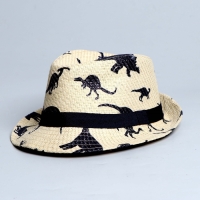 Панама детская соломенная для мальчика &laquo;Динозаврики&raquo;, р-р 52-54