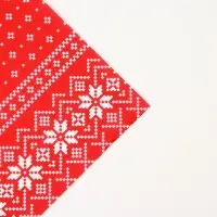 Бумага упаковочная тишью, новогодняя упаковка &laquo;Узоры&raquo;, 50&times;66 см