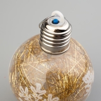 Набор ёлочных шаров &laquo;Ледяные узоры&raquo; 2 шт., батарейки, 1 LED, свечение RGB