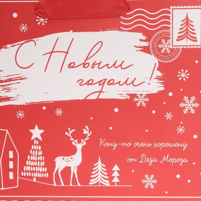 Пакет подарочный новогодний ламинированный &laquo;От Деда Мороза&raquo;, MS 18 х 23 х 10 см